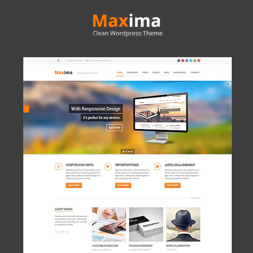 Maxima – Retina Ready WordPress Theme at $3.49 only - WPSHOP