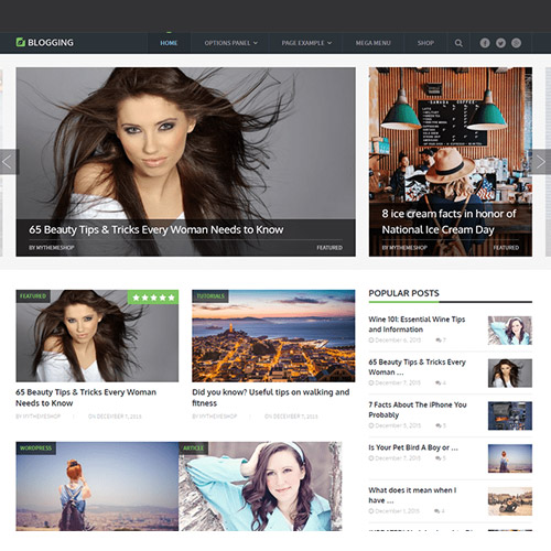 MyThemeShop Blogging WordPress Theme at $3.49 only - WPSHOP