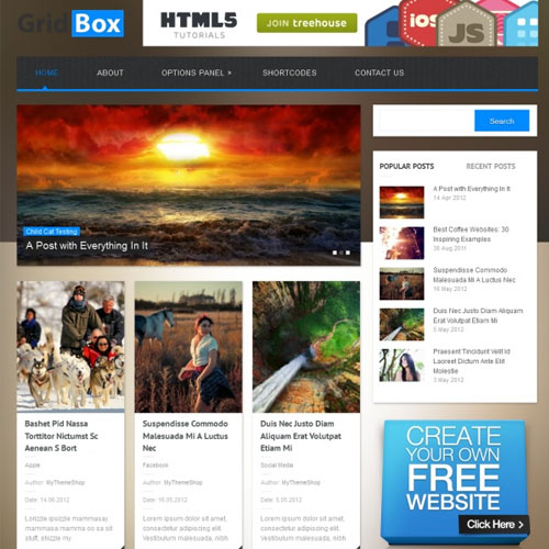 MyThemeShop Gridbox WordPress Theme at $3.49 only - WPSHOP
