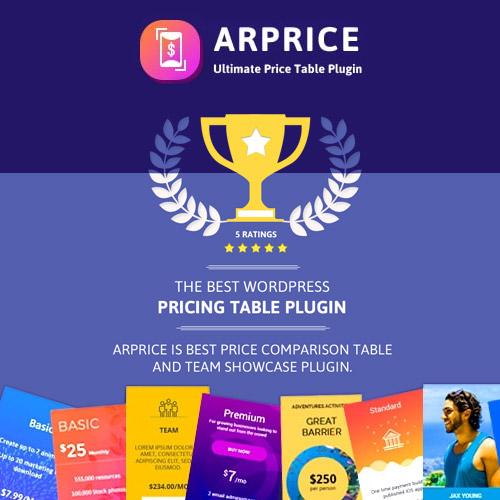 ARPrice – Responsive WordPress Pricing Table Plugin at $3.49 only - WPSHOP