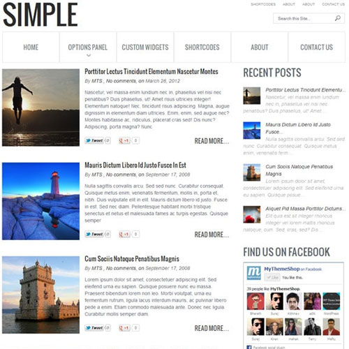 MyThemeShop Simple WordPress Theme at $3.49 only - WPSHOP