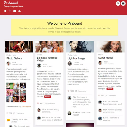 Themify Pinboard WordPress Theme at $3.49 only - WPSHOP