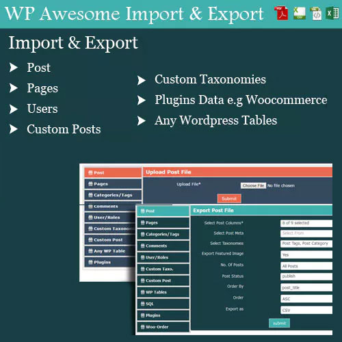 WordPress Awesome Import & Export Plugin at $3.49 only - WPSHOP