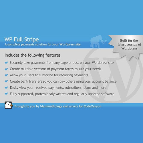 WP Full Stripe – Subscription and payment plugin for WordPress at $3.49 ...