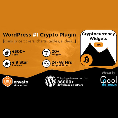 Cryptocurrency Widgets Pro – WordPress Crypto Plugin at $3.49 only - WPSHOP