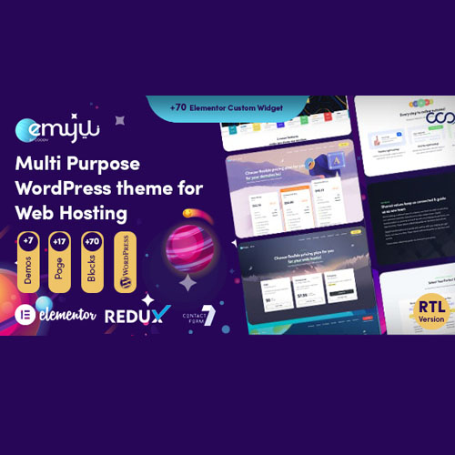 Emyui – Multipurpose Web Hosting WordPress Theme at $3.49 only - WPSHOP