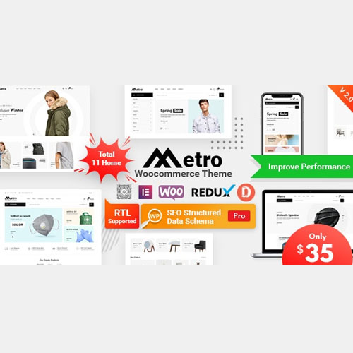 Metro – Minimal WooCommerce WordPress Theme at $3.49 only - WPSHOP