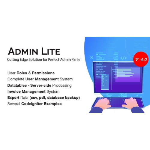 Admin Lite - PHP Admin Panel + User Management at $3.49 only - WPSHOP
