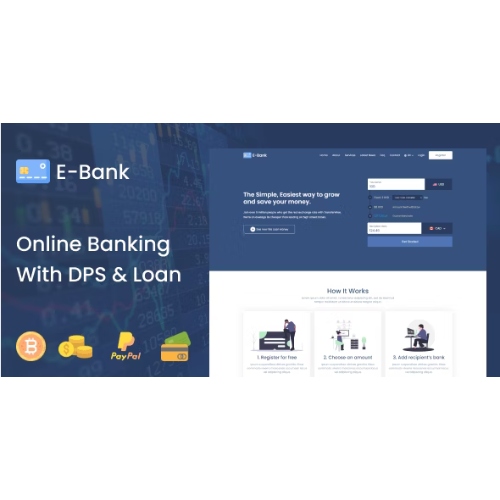 E-Bank - Complete Online Banking System With DPS & Loan At $3.49.