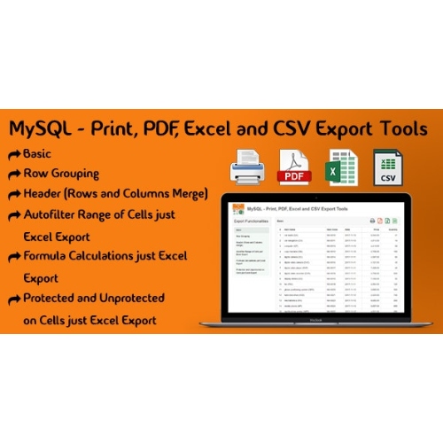 MySQL - Print, PDF, Excel and CSV Export Tools at $3.49 only - WPSHOP