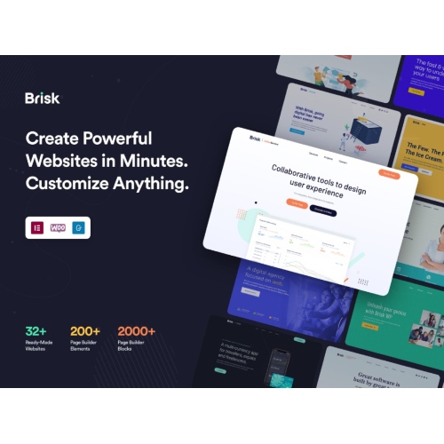 Brisk - Multi-Purpose Elementor WordPress Theme at $3.49 only - WPSHOP
