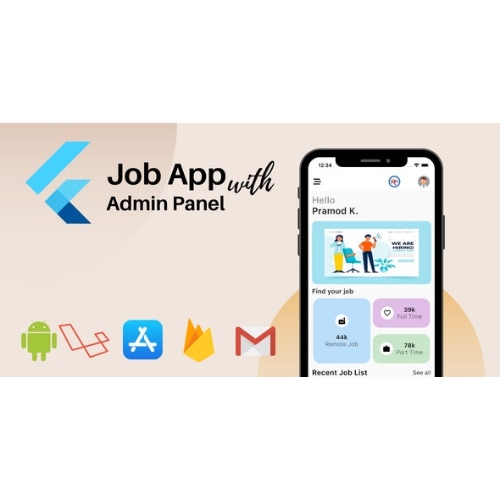 Flutter Job Portal App with Admin Panel at $3.49 only - WPSHOP
