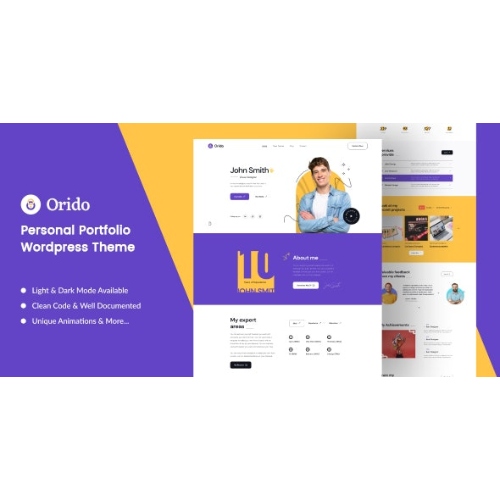 Orido - Personal Portfolio WordPress Theme at $3.49 only - WPSHOP