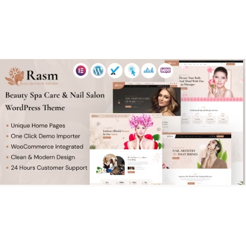 Rasm – Beauty Spa Care & Nail Salon WordPress Theme at $3.49 only - WPSHOP