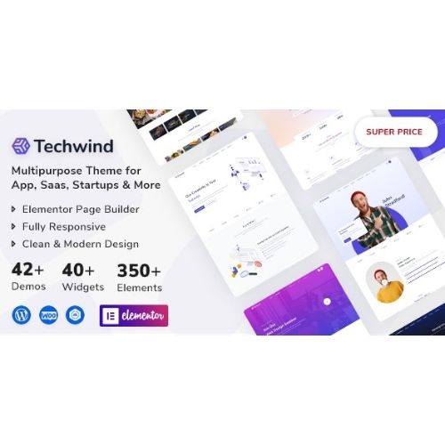 Techwind - Multipurpose Landing Page WordPress Theme at $3.49 only - WPSHOP
