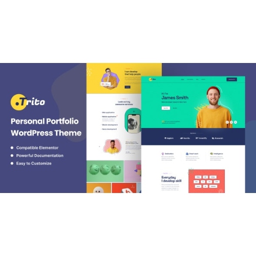 Trito - Personal Portfolio WordPress Theme at $3.49 only - WPSHOP