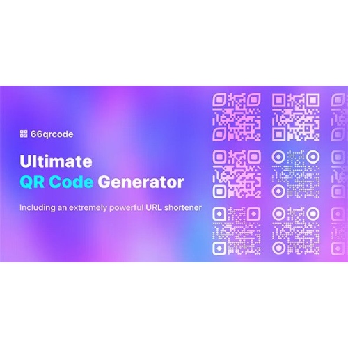 66qrcode Ultimate QR Code Generator & URL Shortener (SAAS) at 3.49