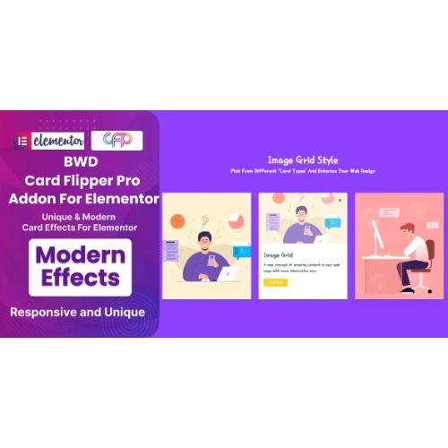 BWD Card Flipper Pro Addon For Elementor at $3.49 only - WPSHOP