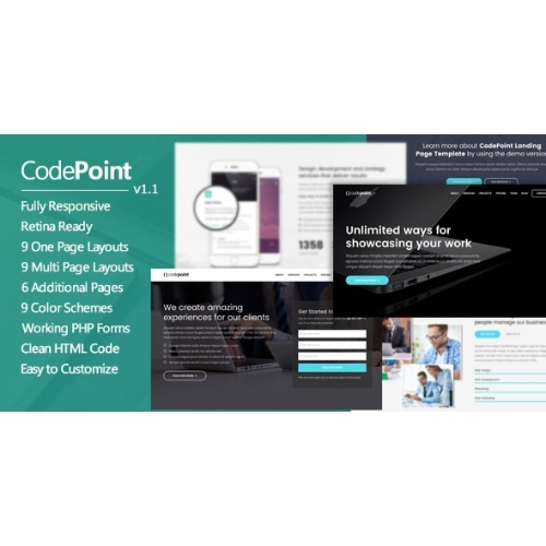 CodePoint - Multi-Purpose Landing Page WordPress Theme at $3.49 only ...