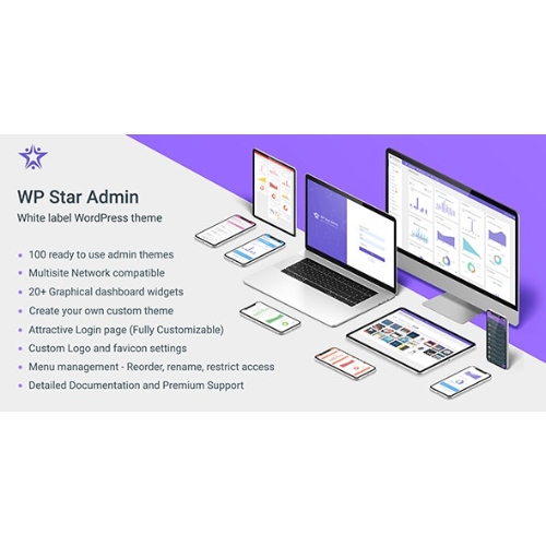 WP Star - White Label WordPress Admin Theme at $3.49 only - WPSHOP