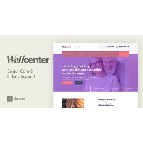 Wellcenter - Senior Care & Support WordPress Theme at $3.49 only - WPSHOP