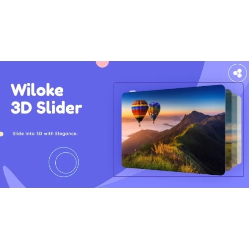 Wiloke 3D Slider Elementor Addon at 3.49 only