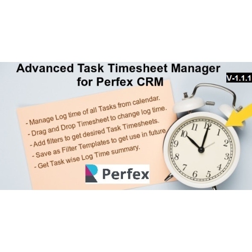 Advanced Task Timesheet Manager Module For Perfex Crm At 3 49 Only Wpshop Advanced Task Timesheet Manager Module For Perfex Crm At 3 49 Only Wpshop
