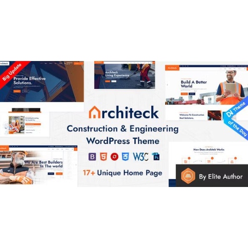 Architeck - Construction WordPress Theme at $3.49 only - WPSHOP