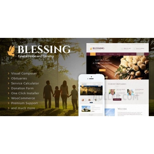 Blessing Funeral Home Services & Cremation Parlor WordPress Theme at