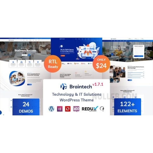 Braintech - Technology & IT Solutions WordPress Theme at $3.49 only ...