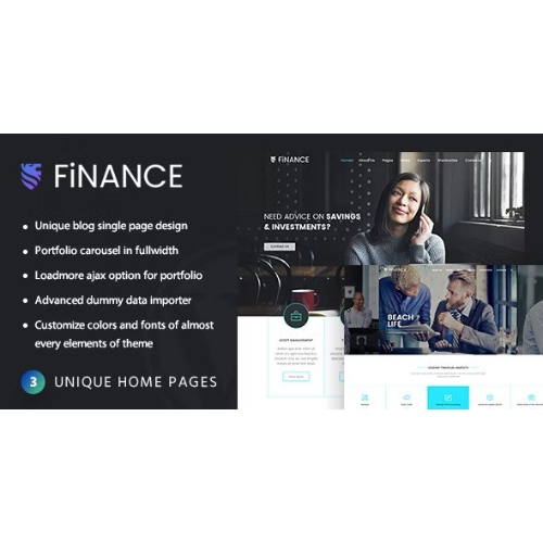 Finance Consultant - Consulting WordPress Theme at $3.49 only - WPSHOP