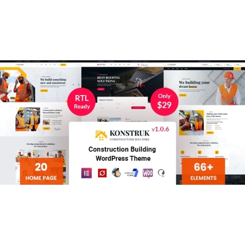 Konstruk - Construction WordPress Theme at $3.49 only - WPSHOP