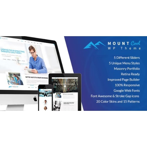 MountCool - Single Page Portfolio WordPress Theme at $3.49 only - WPSHOP