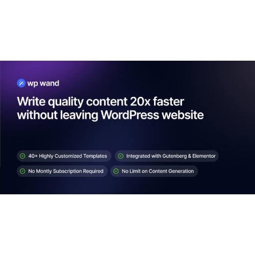 WP Wand Pro – Free AI Content Generation Plugin for WordPress at $3.49 ...