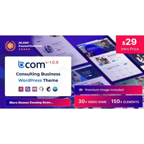 Bcom - Consulting Business WordPress Theme at $3.49 only - WPSHOP
