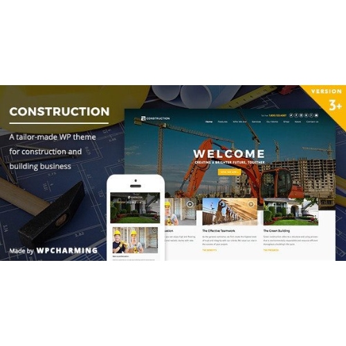 Construction WordPress Theme at $3.49 only - WPSHOP