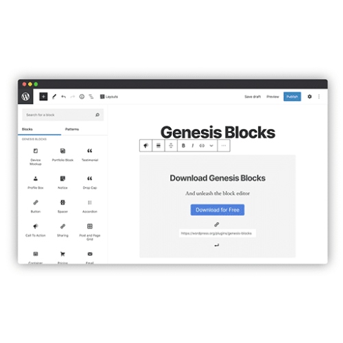 Genesis Blocks Pro at $3.49 only - WPSHOP