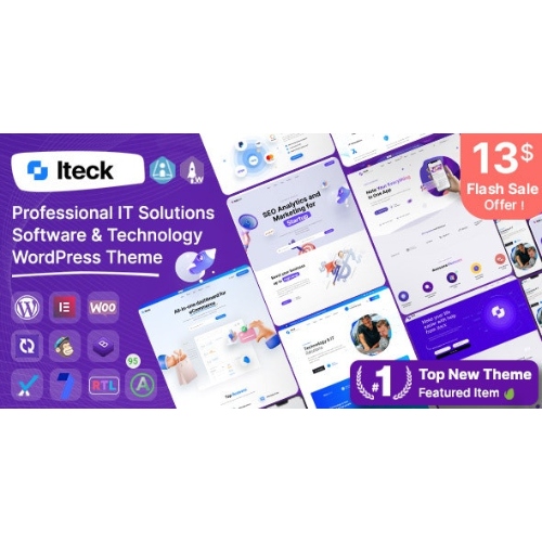 Iteck - Software & Technology Elementor WordPress Theme at $3.49 only ...