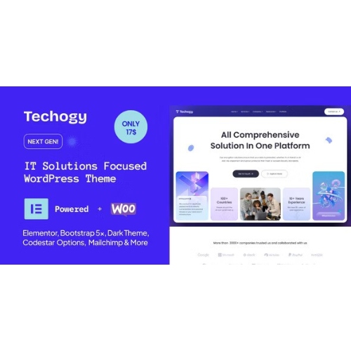 Techogy - IT Solutions & Services WordPress Theme at $3.49 only - WPSHOP