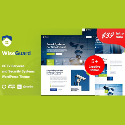 WiseGuard – CCTV and Security Systems WordPress Theme at $3.49 only ...