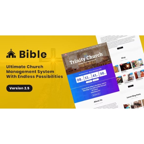 Bible - Church Management System With Shop, Donation, Sermon, Blog ...
