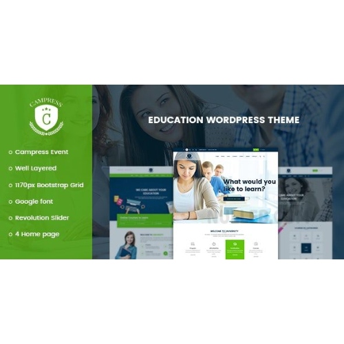 Campress - Responsive Education WordPress Theme at $3.49 only - WPSHOP