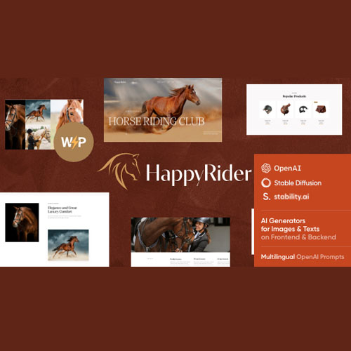 Happy Rider – Horse School & Equestrian Center WordPress Theme at $3.49 ...