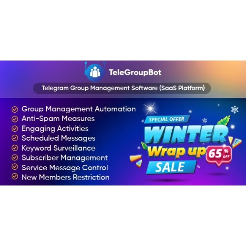 TeleGroupBot - Telegram Group Management Software (SaaS Platform) at $3 ...