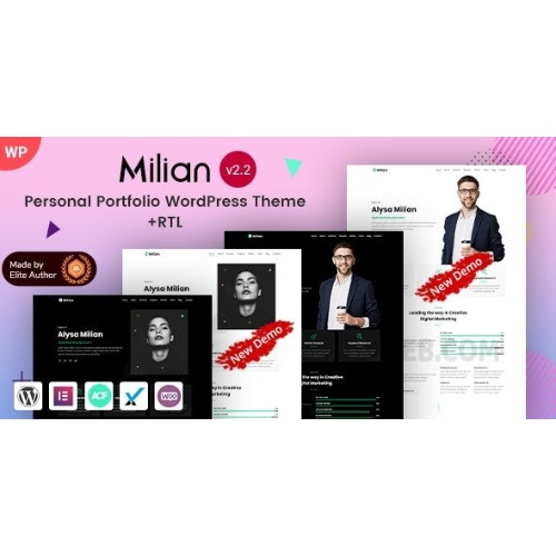 Milian - Personal Portfolio & Online Resume CV WordPress Theme at $3.49 ...