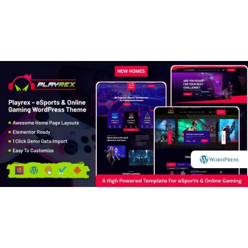 Playrex - eSports & Gaming WordPress Theme at $3.49 only - WPSHOP