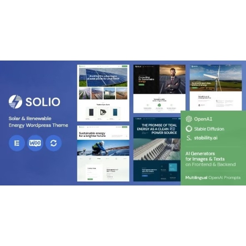 Solio - Solar & Renewable Energy WordPress Theme at $3.49 only - WPSHOP
