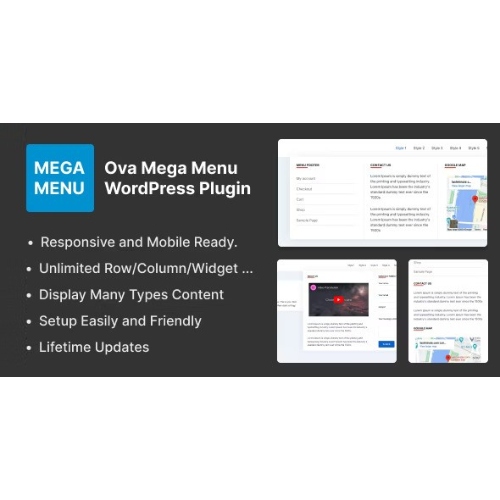 Ova Mega Menu WordPress Plugin at $3.49 only - WPSHOP