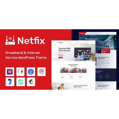 Netfix – Broadband & Internet Services WordPress Theme + RTL at $3.49 ...