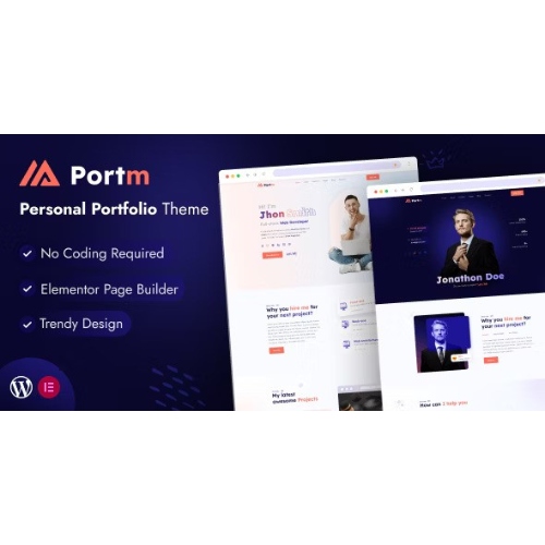 Portm - Personal Portfolio WordPress Theme at $3.49 only - WPSHOP